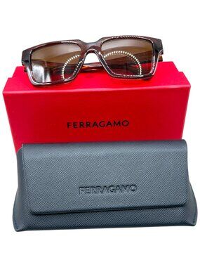 Ferragamo Rectangular Frame Sunglasses (NEW IN BOX)
